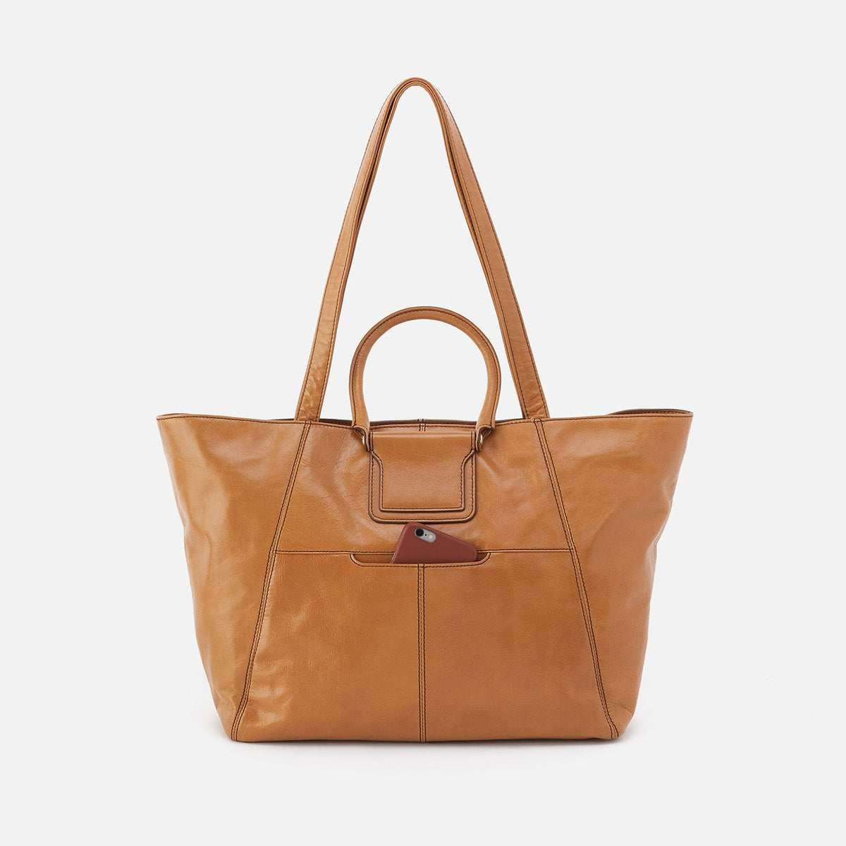 HOBO Hot Sale - Sheila East-West Tote In Polished Leather - Natural