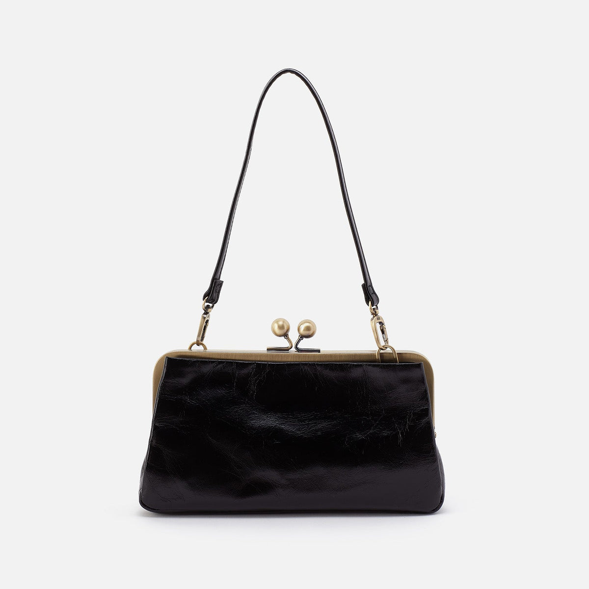 HOBO Customer Favorite - Lauren Frame Crossbody In Polished Leather - Black