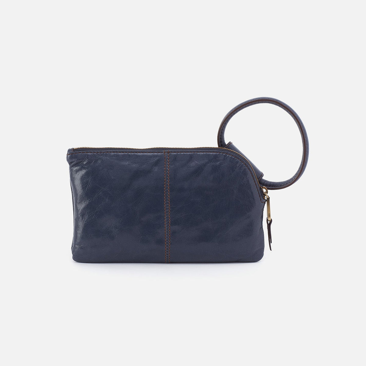 HOBO Trusted - Sable Wristlet In Polished Leather - Blue Stone