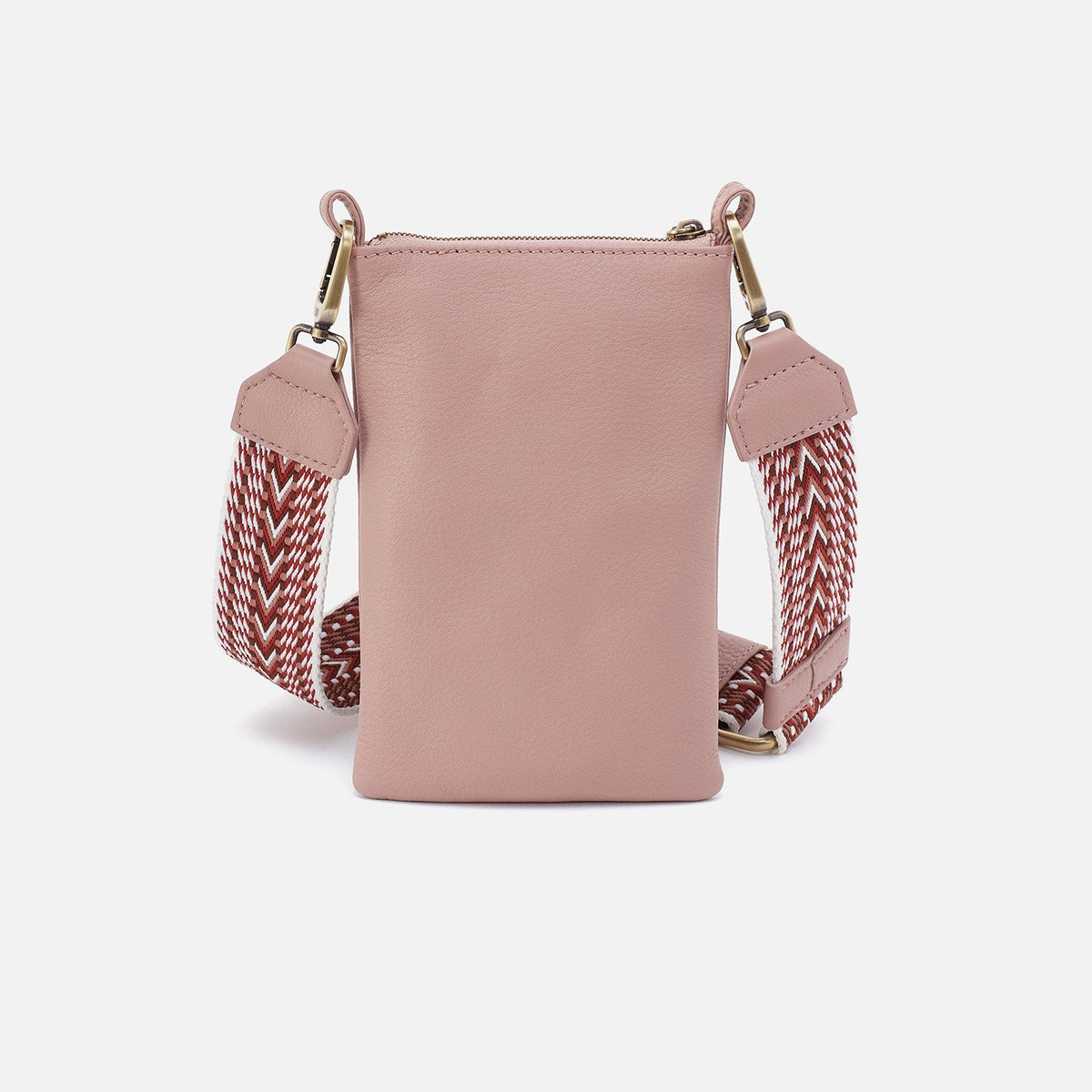 HOBO Premium - Cass Phone Crossbody In Pebbled Leather - Blush