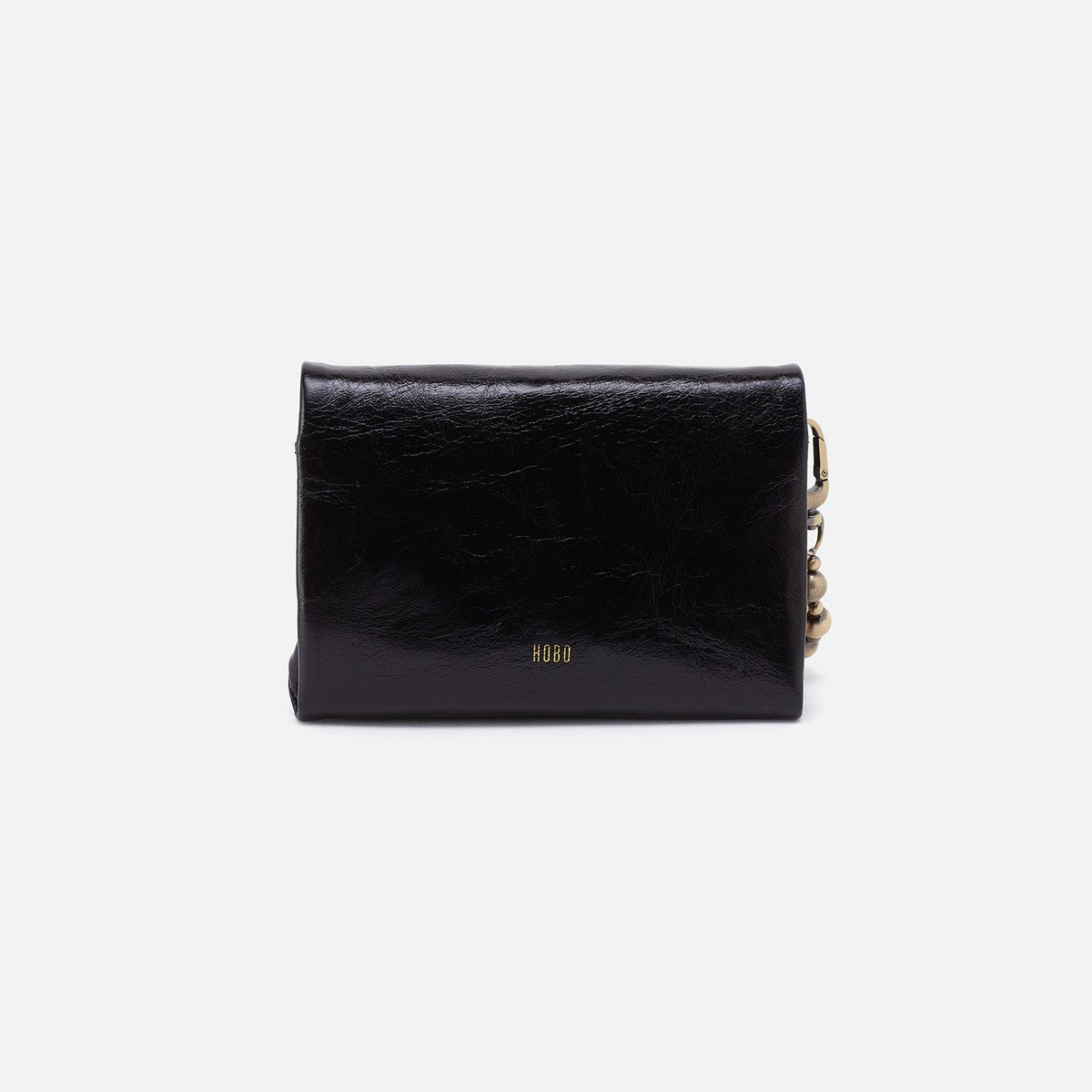 HOBO Recommended - Ross Bead Wristlet In Polished Leather - Black