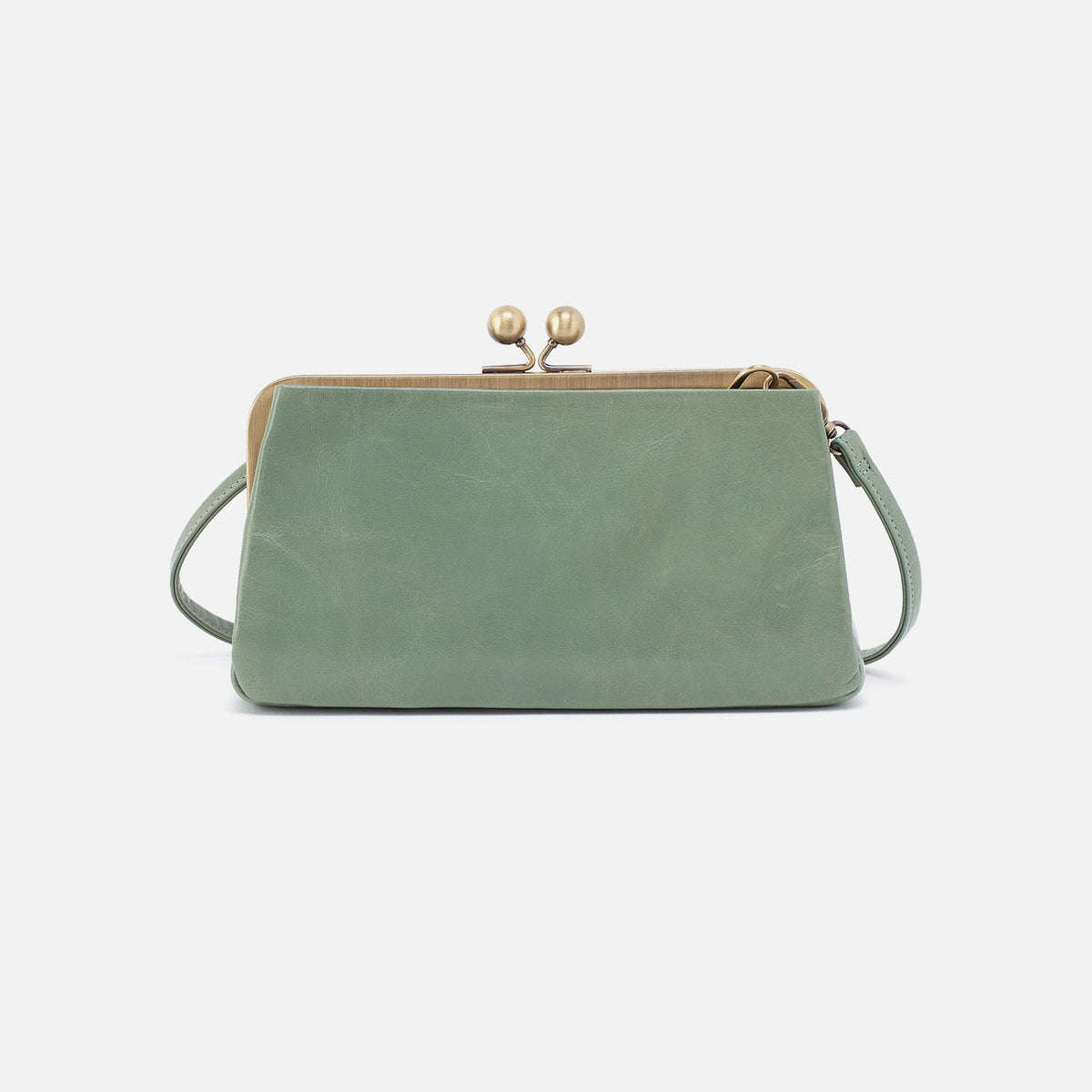 HOBO Latest - Lauren Frame Crossbody In Polished Leather - Jade