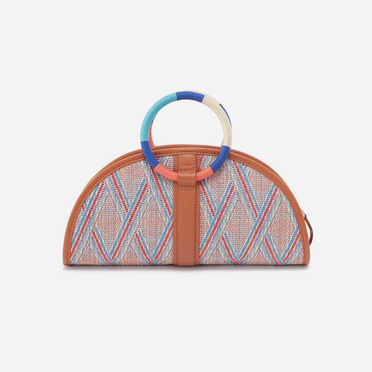 HOBO Trusted - Luna Clutch In Multi Weave With Leather Trim - Sunset Raffia