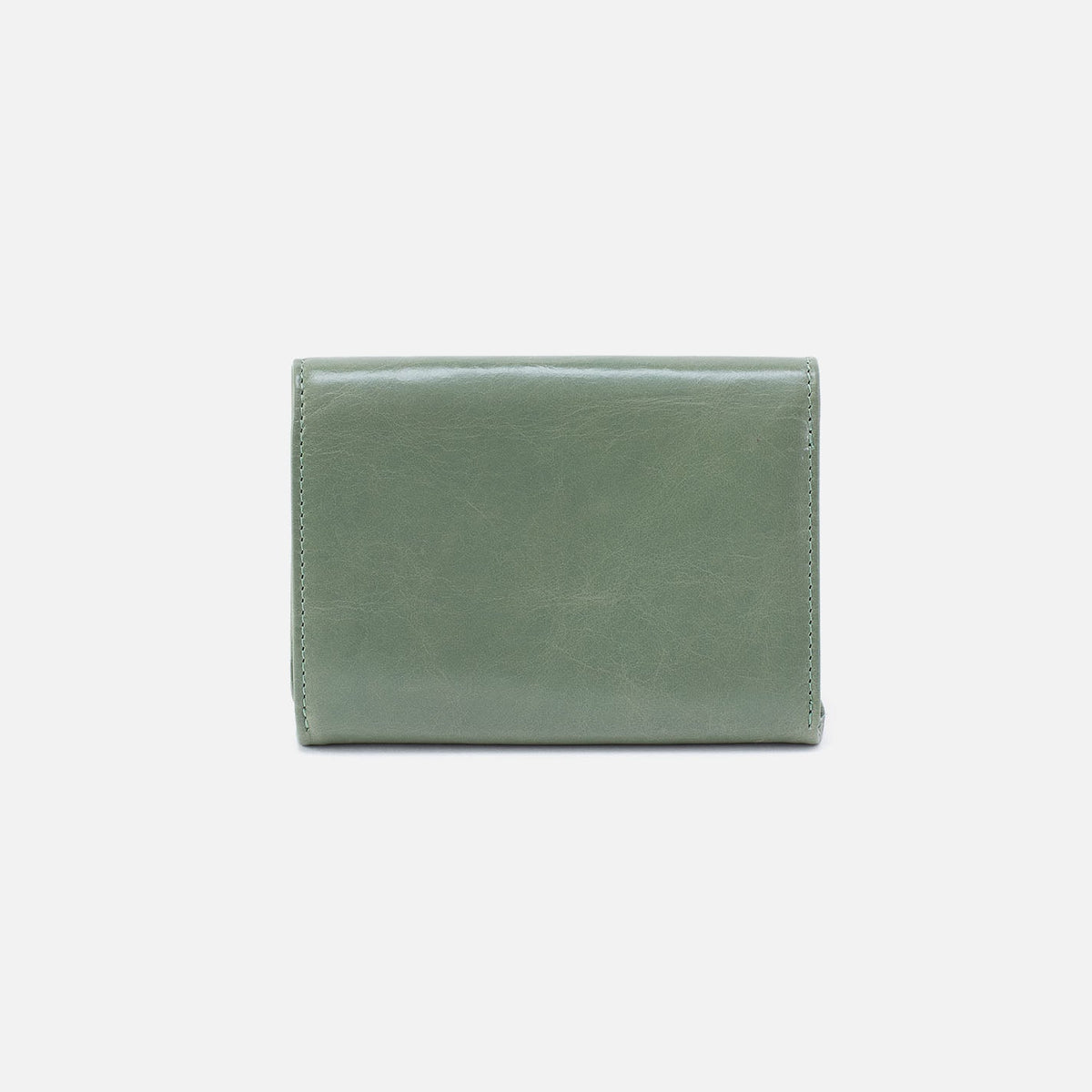 HOBO Essential - Robin Compact Wallet In Polished Leather - Jade