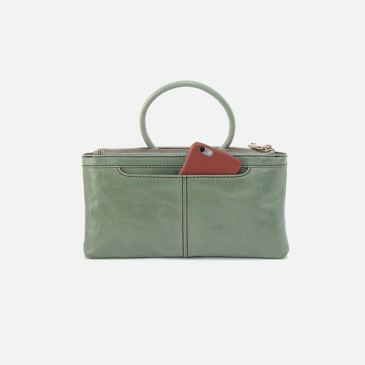 HOBO Top Pick - Sable Crossbody In Polished Leather - Jade