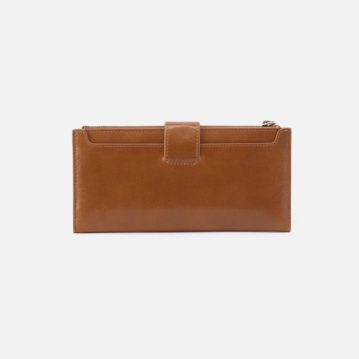 HOBO Everyday - Dunn Continental Wallet In Polished Leather - Truffle
