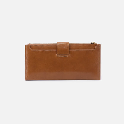 HOBO Everyday - Dunn Continental Wallet In Polished Leather - Truffle
