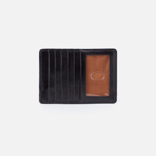 HOBO Smart Buy - Euro Slide Card Case In Polished Leather - Black