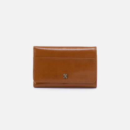 HOBO Recommended - Jill Trifold Wallet In Polished Leather - Truffle