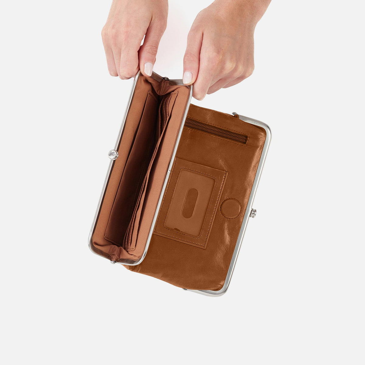HOBO Trusted - Lauren Clutch-Wallet In Polished Leather - Truffle