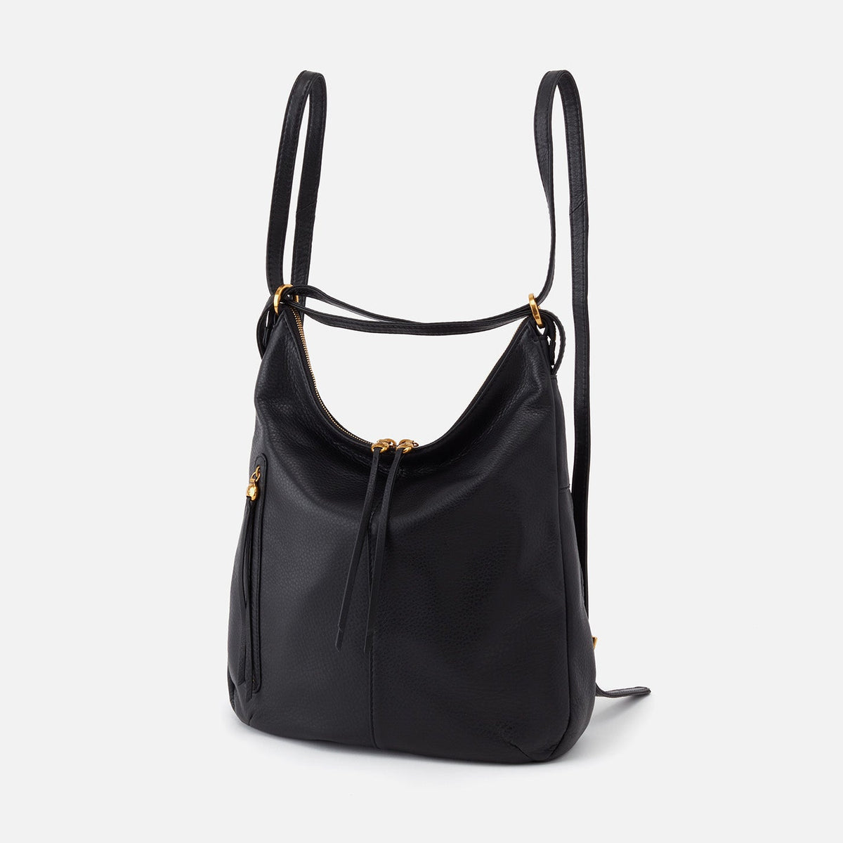 HOBO Classic - Merrin Convertible Backpack In Pebbled Leather - Black