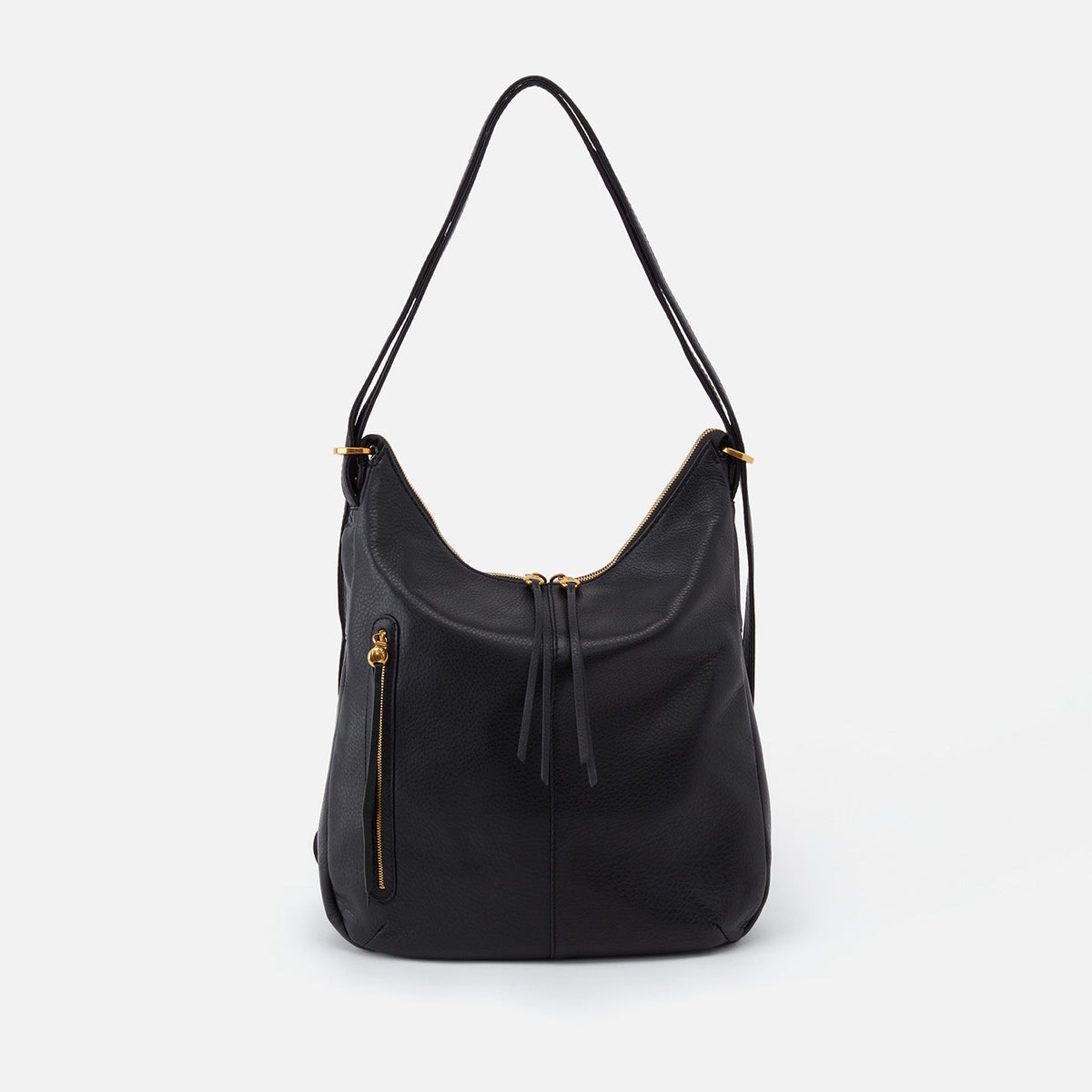 HOBO Classic - Merrin Convertible Backpack In Pebbled Leather - Black