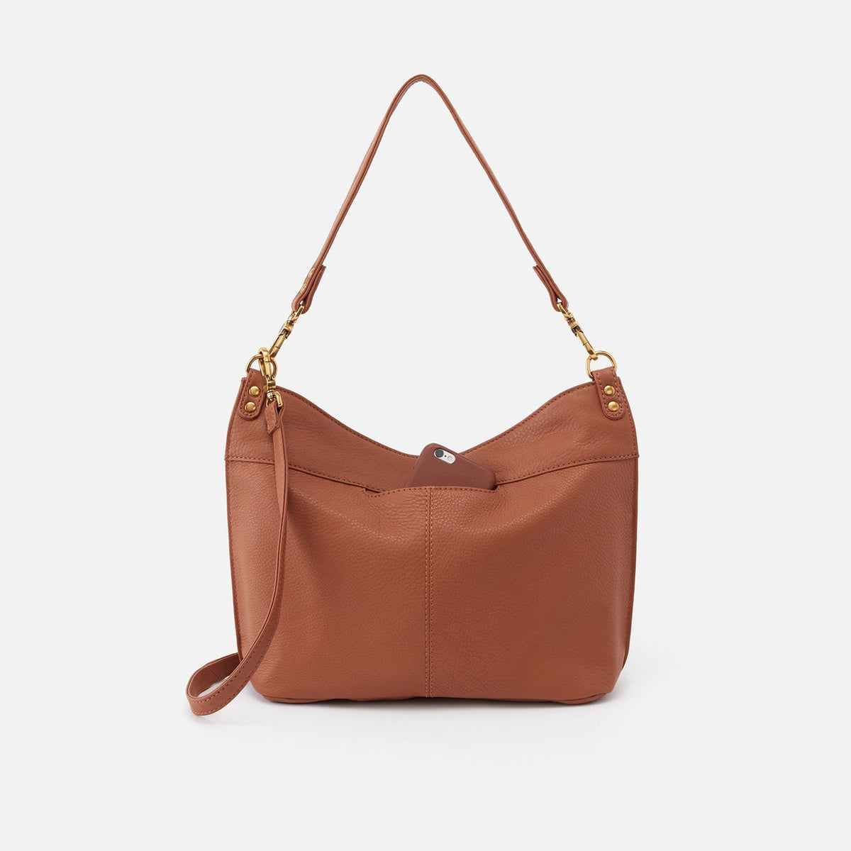HOBO Hot Sale - Pier Shoulder Bag in Pebbled Leather - Cashew