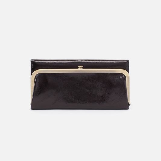 HOBO Value - Rachel Continental Wallet In Polished Leather - Black