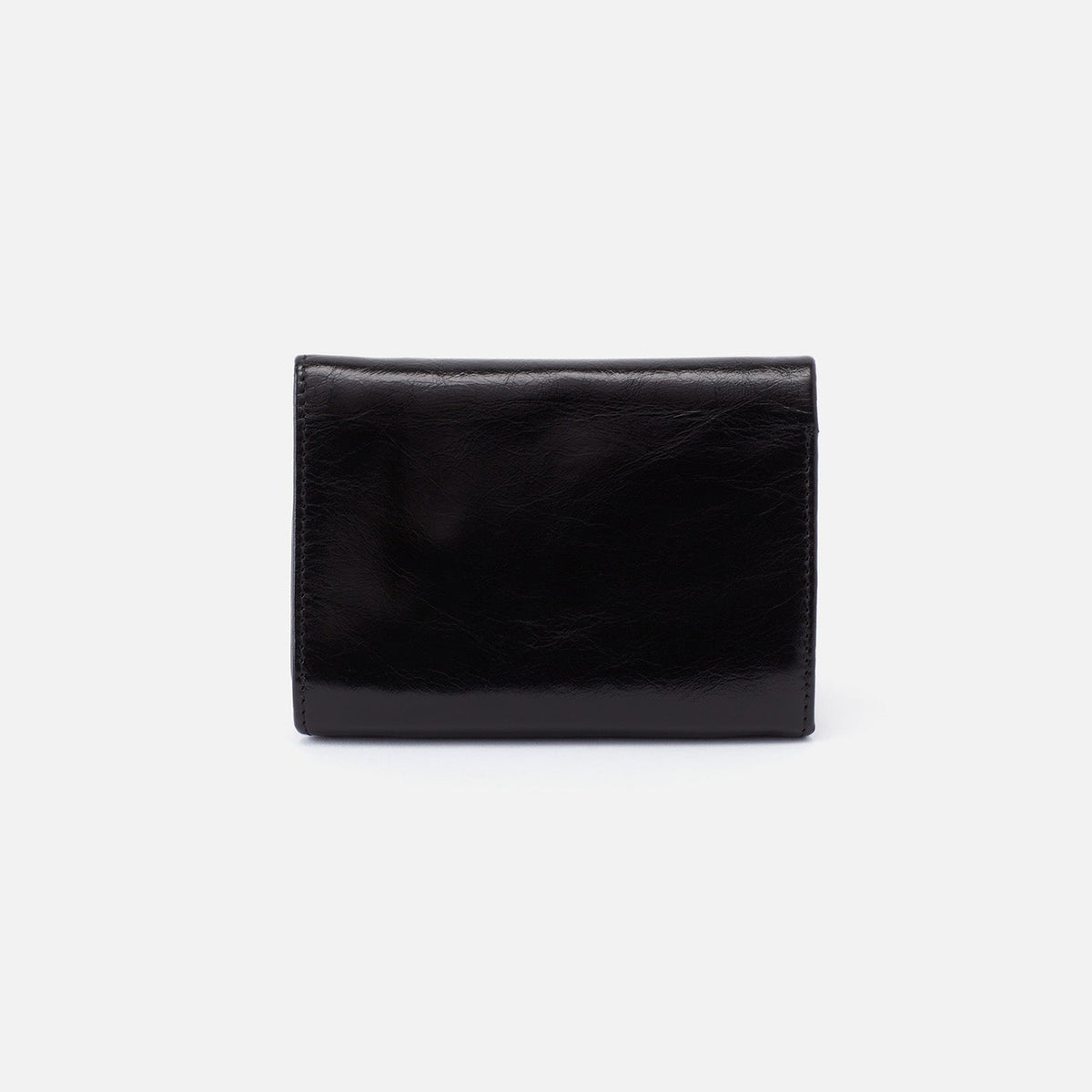 HOBO Customer Favorite - Robin Compact Wallet In Polished Leather - Black
