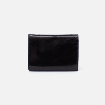 HOBO Customer Favorite - Robin Compact Wallet In Polished Leather - Black