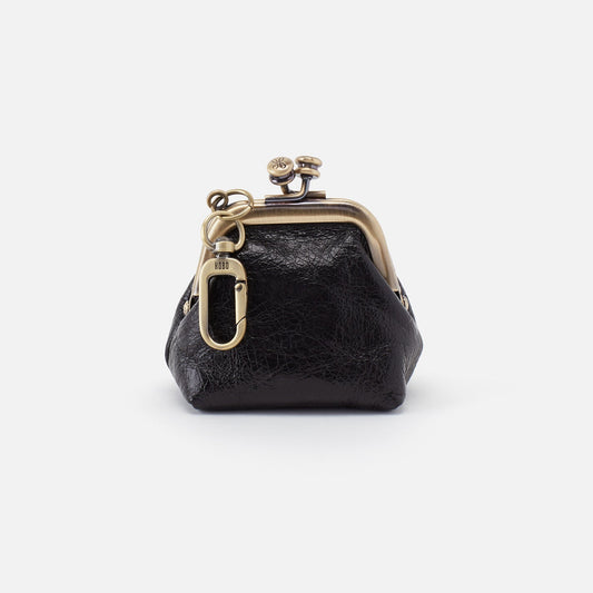 HOBO New - Run Frame Pouch In Polished Leather - Black