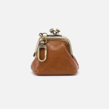 HOBO Classic - Run Frame Pouch in Polished Leather - Truffle