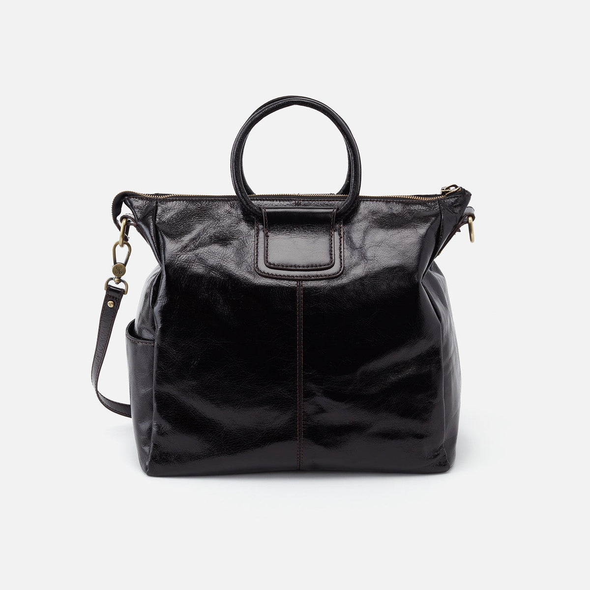 HOBO Value - Sheila Large Satchel In Polished Leather - Black