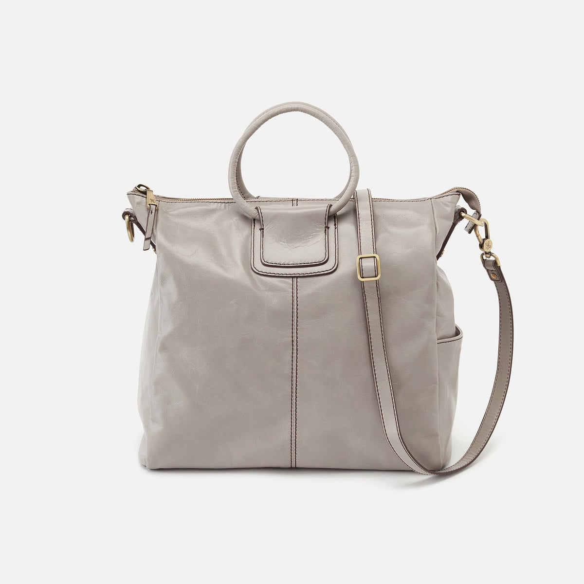 HOBO Trusted - Sheila Large Satchel in Polished Leather - Driftwood