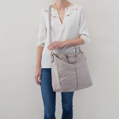 HOBO Trusted - Sheila Large Satchel in Polished Leather - Driftwood