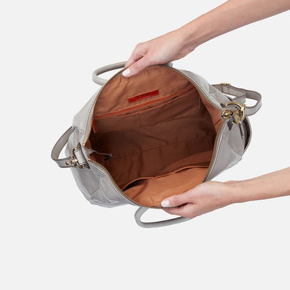 HOBO Trusted - Sheila Large Satchel in Polished Leather - Driftwood