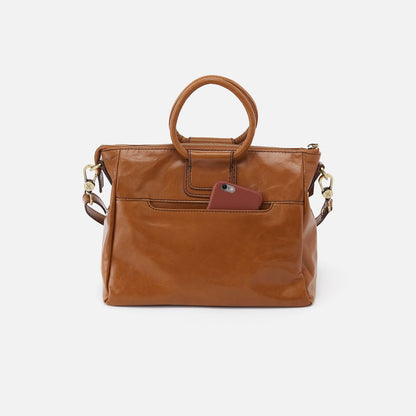 HOBO Hot Sale - Sheila Medium Satchel In Polished Leather - Truffle