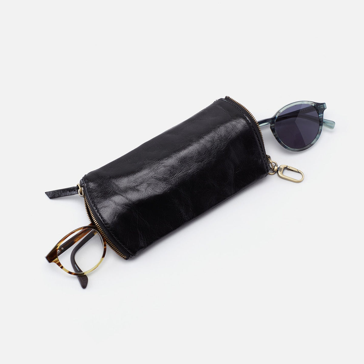 HOBO Best Price - Spark Double Eyeglass Case In Polished Leather - Black