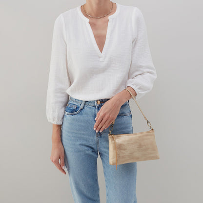 HOBO Hot Sale - Darcy Crossbody In Metallic Leather - Gold Leaf