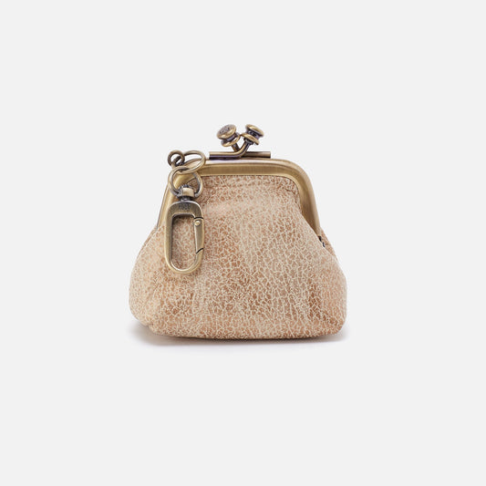 HOBO Signature - Run Frame Pouch In Metallic Leather - Gold Leaf