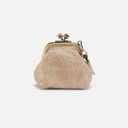HOBO Signature - Run Frame Pouch In Metallic Leather - Gold Leaf