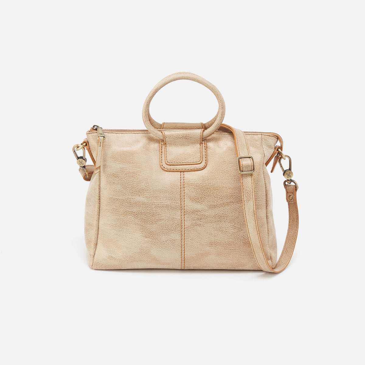 HOBO Exclusive - Sheila Medium Satchel In Metallic Leather - Gold Leaf