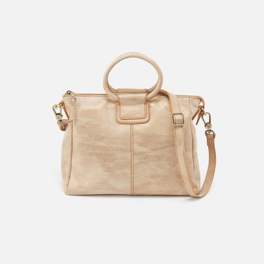 HOBO Exclusive - Sheila Medium Satchel In Metallic Leather - Gold Leaf