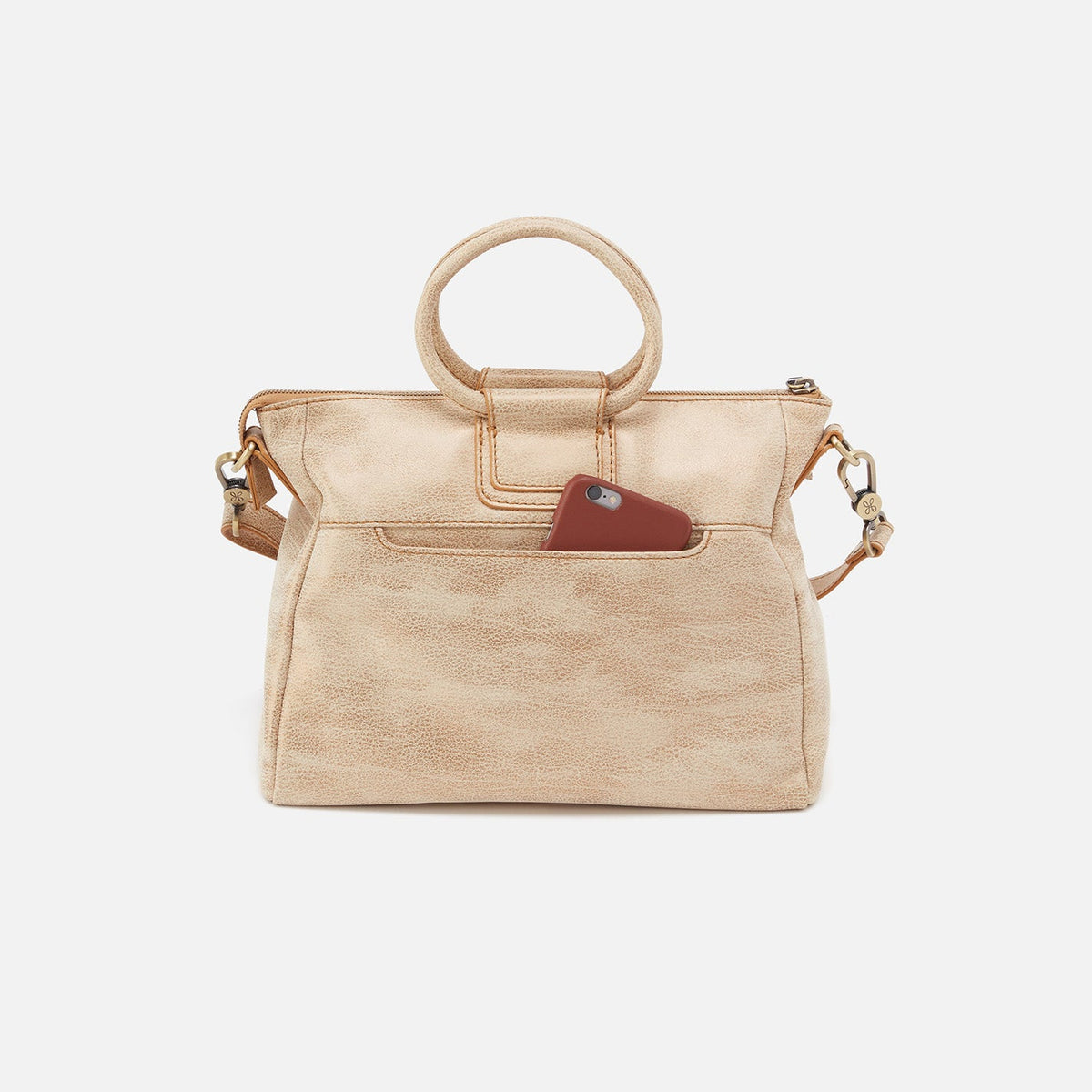 HOBO Exclusive - Sheila Medium Satchel In Metallic Leather - Gold Leaf