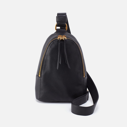 HOBO Latest - Fern Sling In Pebbled Leather - Black