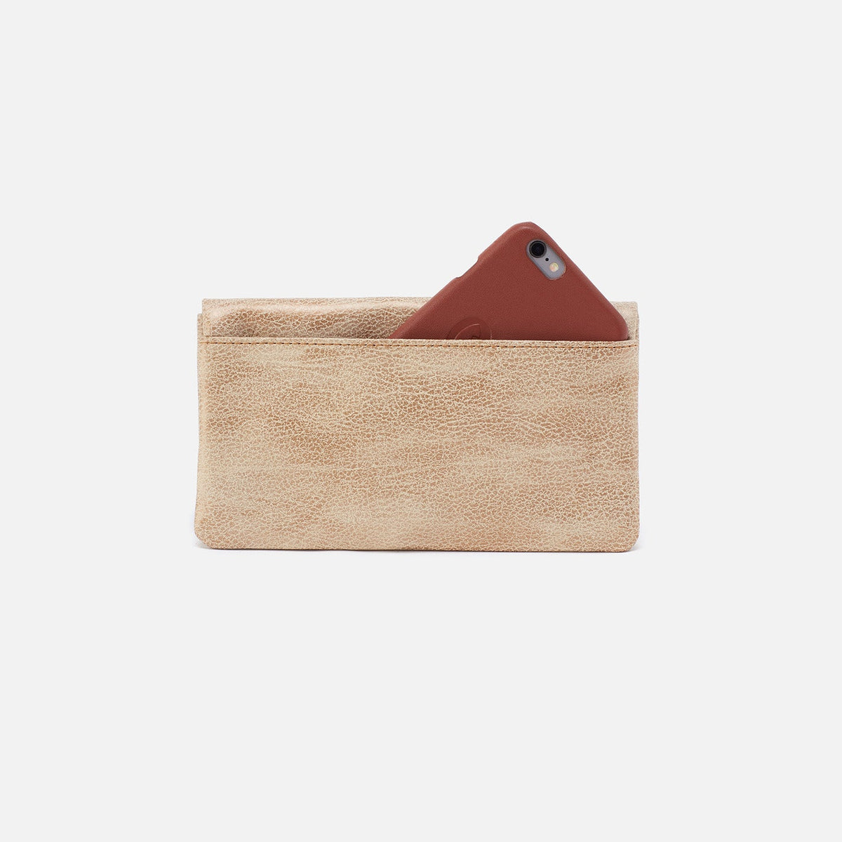 HOBO Customer Favorite - Lumen Continental Wallet In Metallic Leather - Gold Leaf