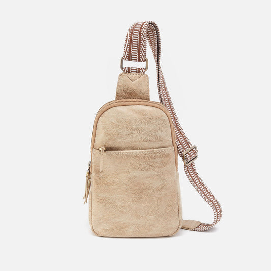 HOBO Sale - Cass Sling in Metallic Leather - Gold Leaf