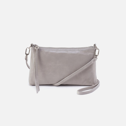 HOBO Best Price - Darcy Crossbody In Polished Leather - Light Grey