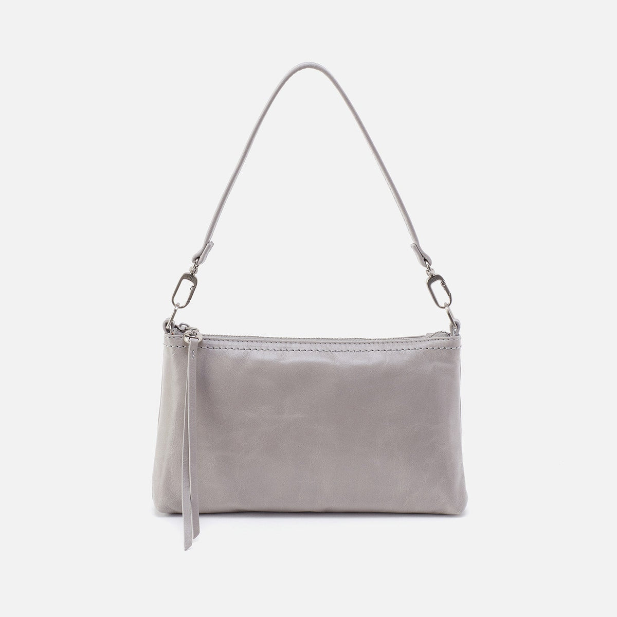 HOBO Best Price - Darcy Crossbody In Polished Leather - Light Grey