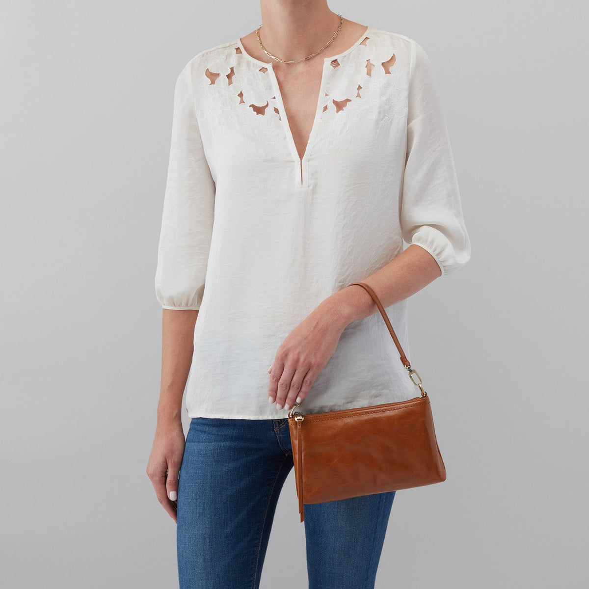 HOBO Hot Sale - Darcy Crossbody In Polished Leather - Natural