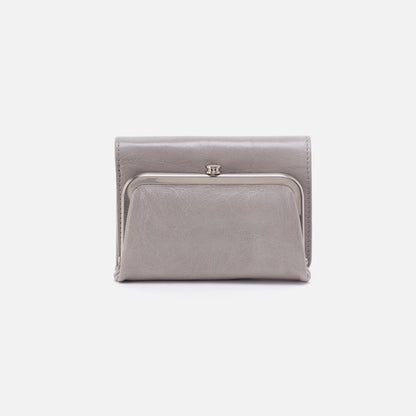 HOBO Best Seller - Robin Compact Wallet In Polished Leather - Light Grey