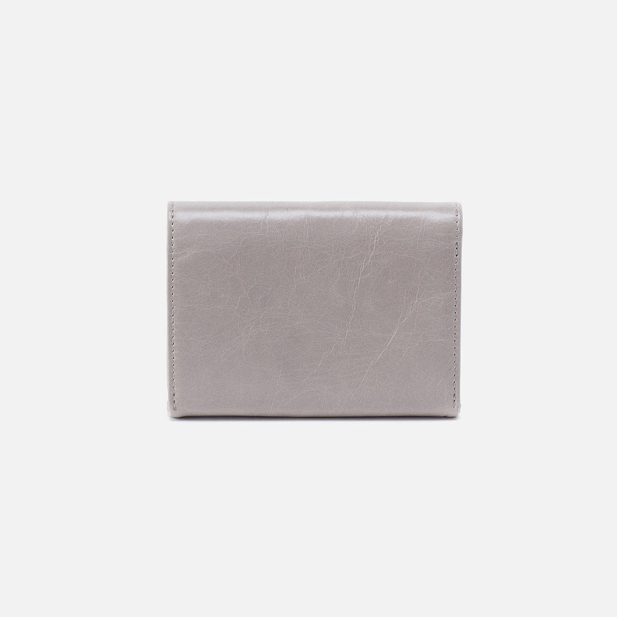 HOBO Best Seller - Robin Compact Wallet In Polished Leather - Light Grey