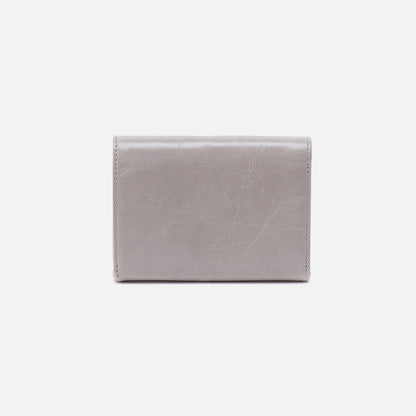 HOBO Best Seller - Robin Compact Wallet In Polished Leather - Light Grey