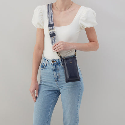 HOBO Exclusive - Cia Phone Crossbody in Pebbled Leather - Sapphire