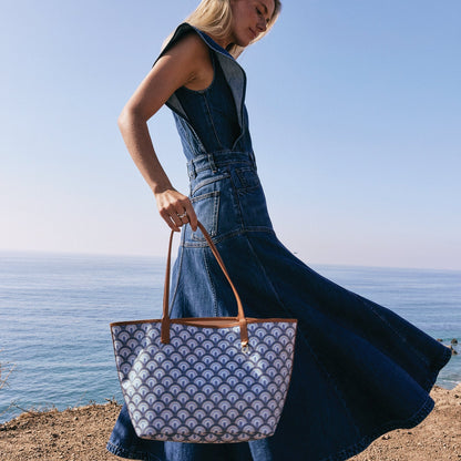 HOBO Essential - All That Tote In Coated Canvas - Soft Ocean