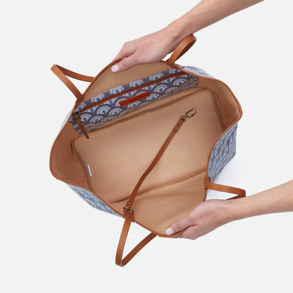 HOBO Essential - All That Tote In Coated Canvas - Soft Ocean