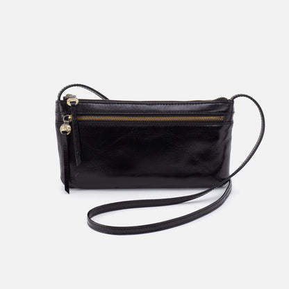HOBO Latest - Cara Crossbody In Polished Leather - Black