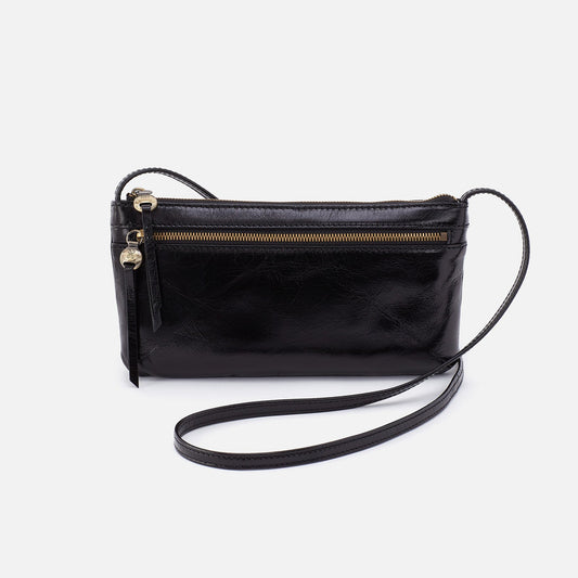 HOBO Latest - Cara Crossbody In Polished Leather - Black