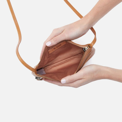 HOBO Premium - Cara Crossbody In Polished Leather - Natural