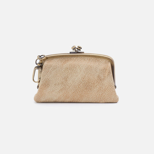 HOBO Top Pick - Cheer Frame Pouch In Metallic Leather - Gold Leaf